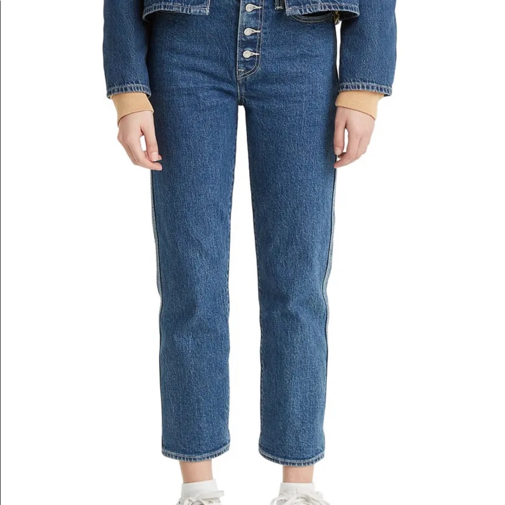 Levi’s Wedgie High Waist Crop Straight Leg Jeans